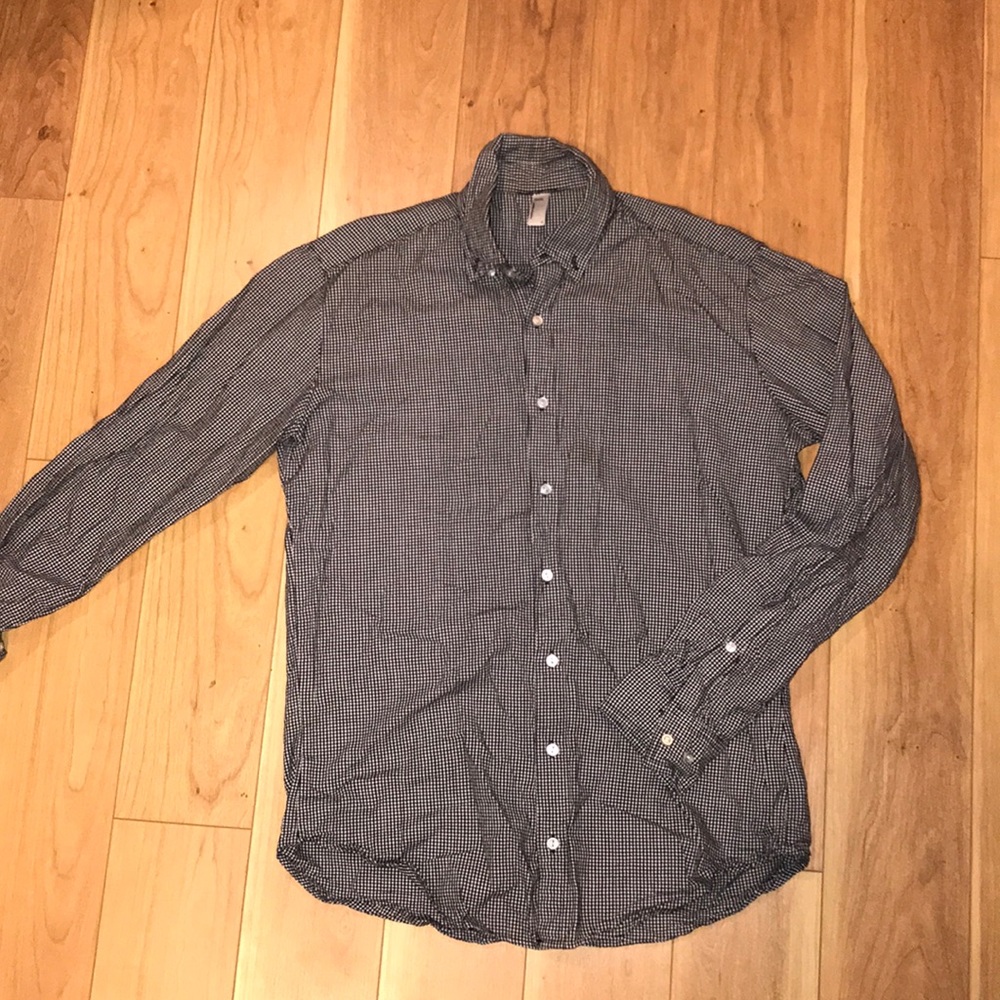 Black Gingham American Apparel Button Up